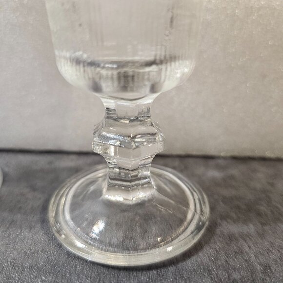 Vintage Pressed Glass Champagne Glasses With Fruit Motif Set Of 2 1970s-1980s - Picture 7 of 8
